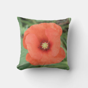 Wild Poppy Flower Pillow