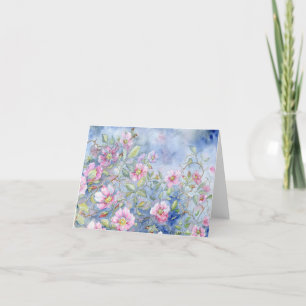 Wild Prairies Roses Blank Notecard