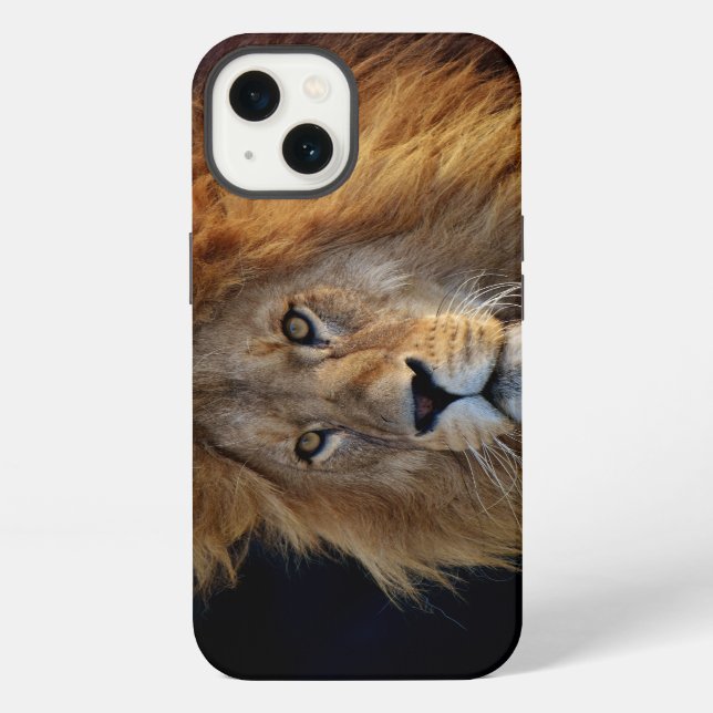Wild Predator Lion with Mane iPhone Case (Back)