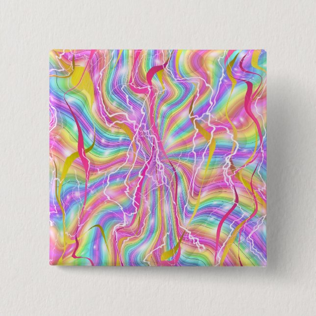 Wild Psychedelic 15 Cm Square Badge (Front)