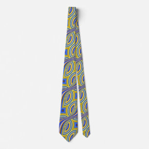 Wild Psychedelic Lavender Gold Pattern Design Tie