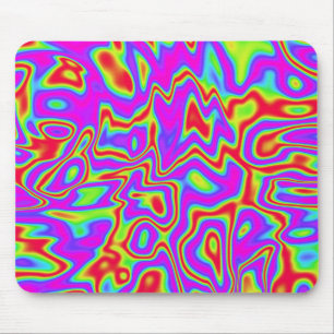 Wild Psychedelic Liquid Colours Mouse Mat