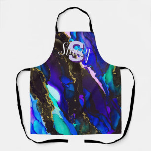 Wild Purple Alcohol Ink All-Over Print Apron