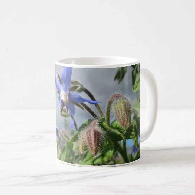 Wild Purple-Blue Orchid Elegance Coffee Mug (Front Right)