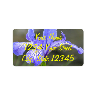 Wild Purple Iris Label