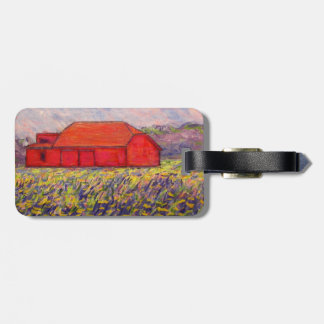 wild purple irises luggage tag