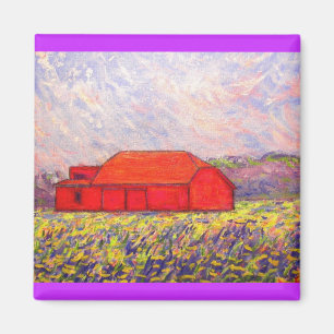wild purple irises magnet