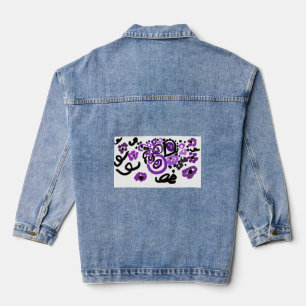 Wild Purple Peacock Denim Jacket