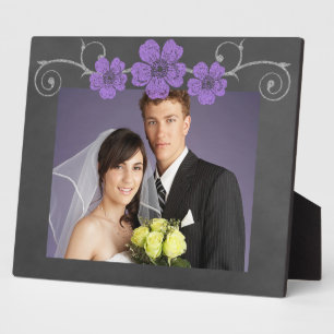 Wild Purple Roses Chalkboard Plaque