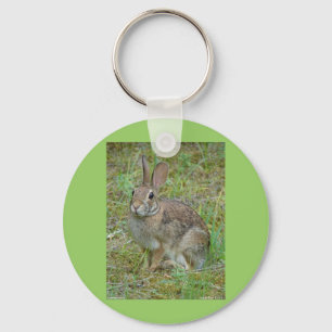 Wild Rabbit Eastern Cottontail Apparel and Gifts Key Ring
