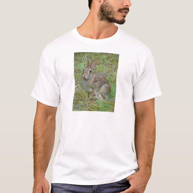 Wild Rabbit Eastern Cottontail Apparel and Gifts T-Shirt (Front)