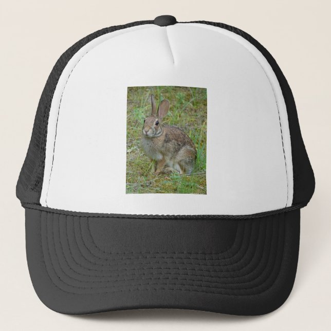 Wild Rabbit Eastern Cottontail Apparel and Gifts Trucker Hat (Front)