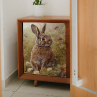 Wild Rabbit in the Field Decoupage