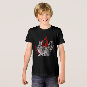 Wild Rabbit with Red and Purple Botanicals Tri-Blend Shirt
