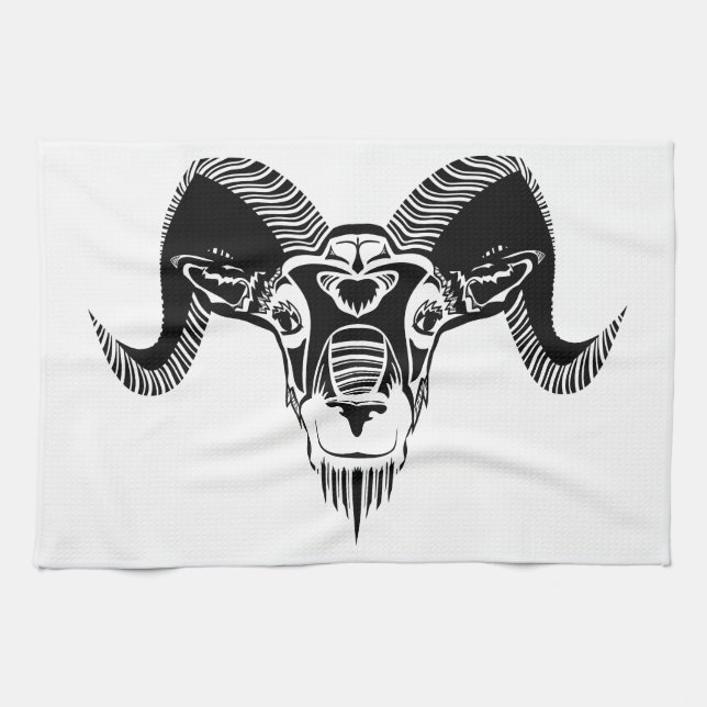 wild ram tea towel (Horizontal)