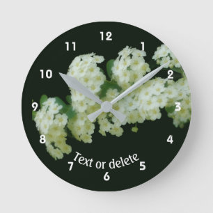 Wild Rambling Roses Floral Personalised   Round Clock