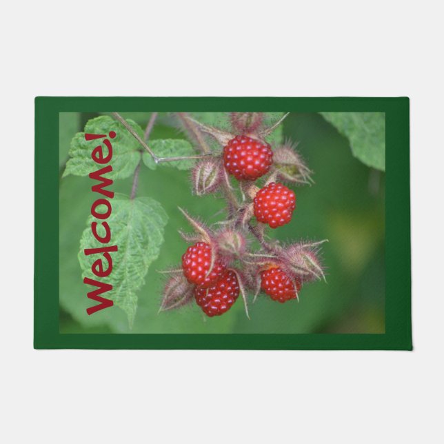 Wild Raspberry Doormat (Front)