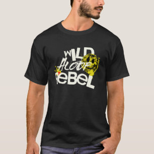 WILD REBEL ALOOF GRAPHIC GRUNGE TYPOGRAPHY T-Shirt
