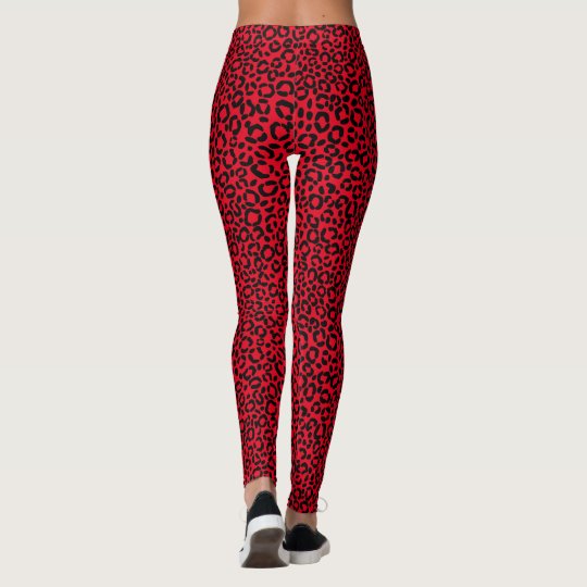 red leopard print tights