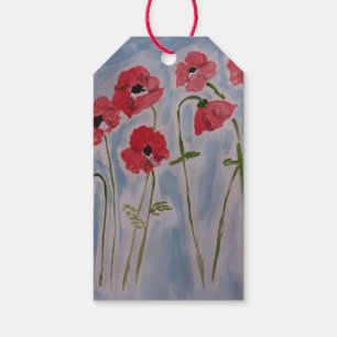 Wild Red Poppies Gift Tags