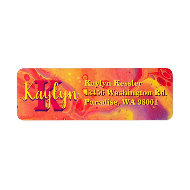 Wild Red Purple Acrylic Flow Art (Front)