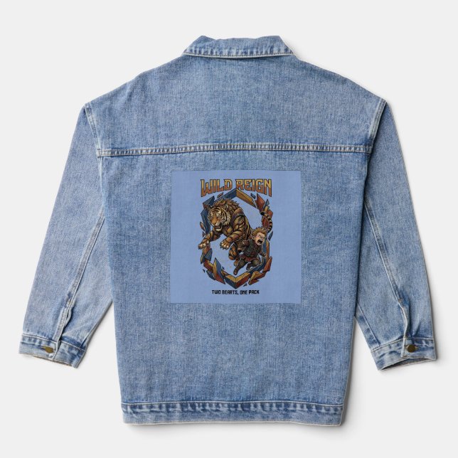 Wild Reign – Savage Bond Graphic Denim Jacket (Back)