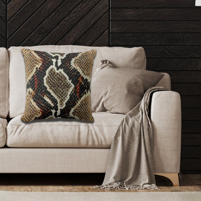 wild reptile pattern colourful python snake print cushion (Creator Uploaded)