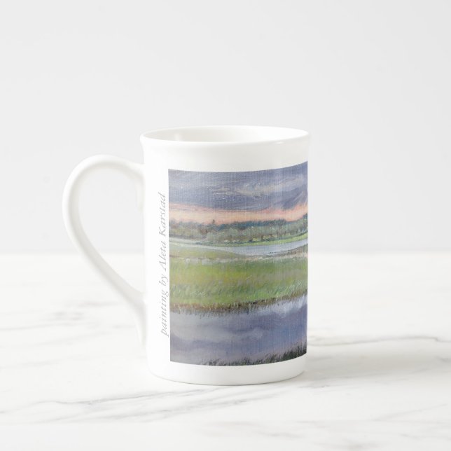 Wild Rice and Sweet Rush - bone china mug (Left)
