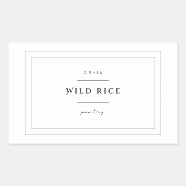 Wild Rice Food Label Stickers (Front)