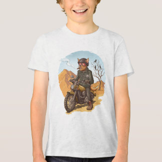 Wild Ride: Dog Biker Illustration Tri-Blend Shirt