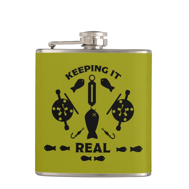 Wild River Fishing Hip Flask (Front)