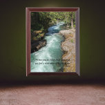 Wild River Rumi Poetry Plaque<br><div class="desc">Wood wall plaque features a photographic image of the pristine waters of a running river through a forest along with inspiring poetry verse from the ancient poet Rumi. Select your wall plaque size.</div>