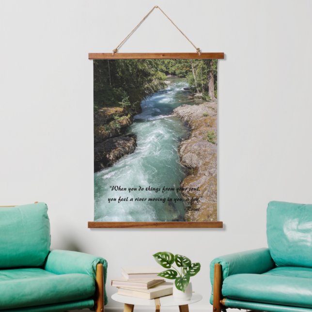 Wild River Rumi Poetry Verse Hanging Tapestry (Living Room)