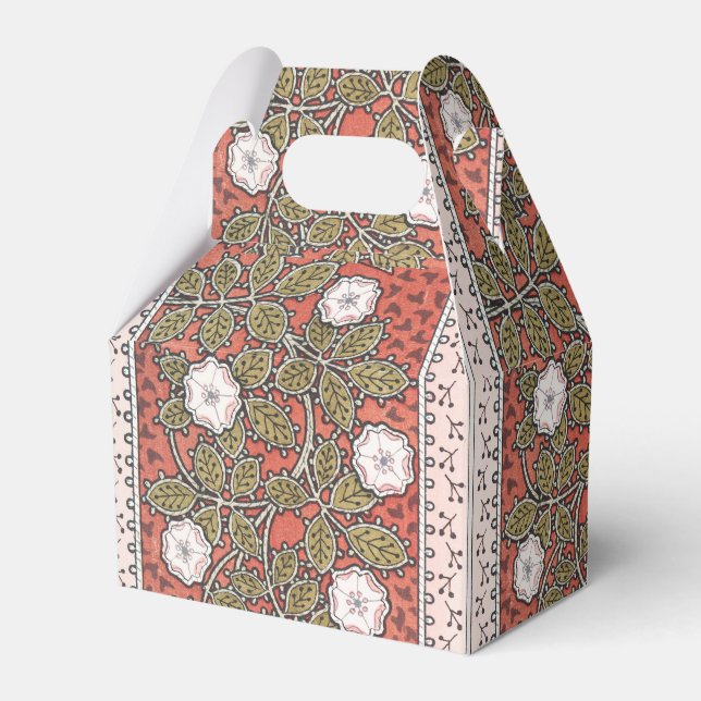 Wild Rose Art Illustration Flower Vintage Favour Box (Front Side)