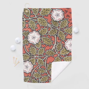 Wild Rose Art Illustration Flower Vintage Golf Towel