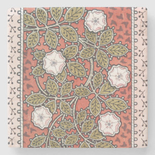 Wild Rose Art Illustration Flower Vintage Stone Coaster