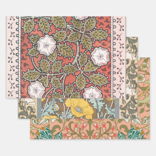 Wild Rose Art Illustration Flower Vintage Wrapping Paper Sheet