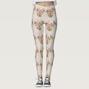 Wild Rose Blooms Leggings