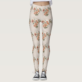 Wild Rose Blooms Leggings