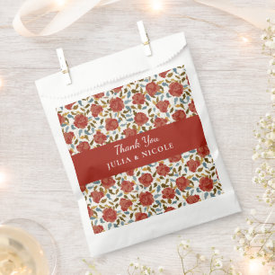 Wild Rose Floral Petals Garden Affair Wedding Favour Bags