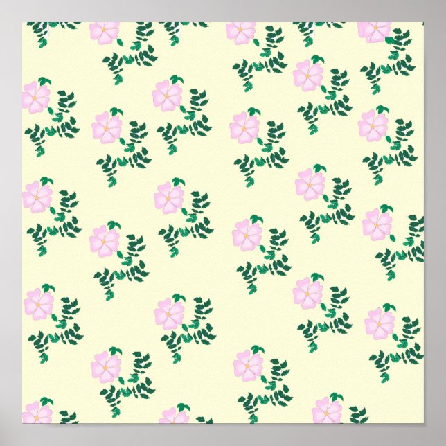 Wild Rose Flower  Poster (Front)