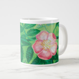Wild rose flowers large coffee mug