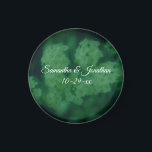 Wild Rose Flowers Personalised Wedding  Magnet<br><div class="desc">Soft and dreamy wild white rambling rose flowers with a dark green overlay save the date wedding announcement or favour refrigerator magnet. Fill in your information in the template. Make more changes to text and font size, style, and colour by clicking on Customise. This image is available on many products...</div>