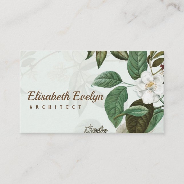 Wild rose frame business card (Front)