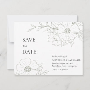 Wild Rose Sage Simple Save The Date