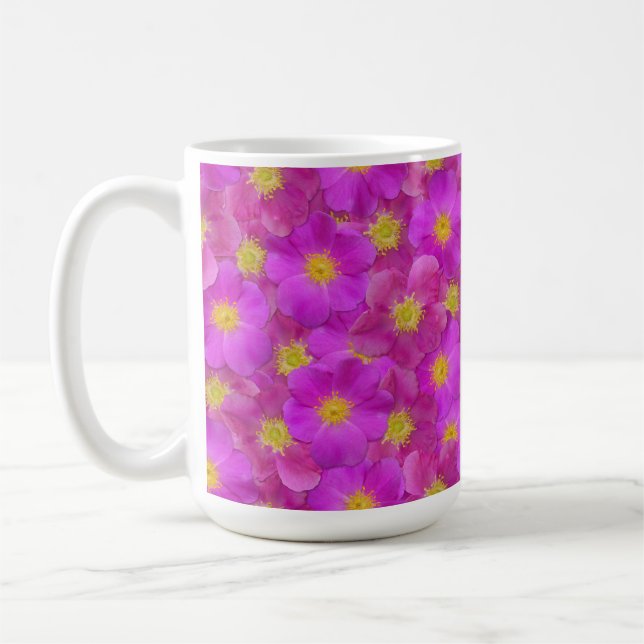 Wild Rose Seamless Pattern Coffee Mug (Left)