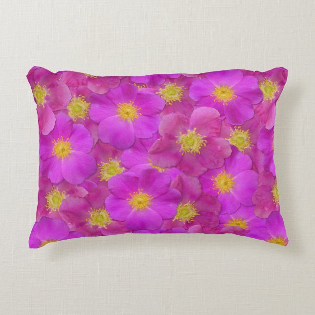 Wild Rose Seamless Pattern Decorative Cushion (Front)