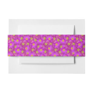 Wild Rose Seamless Pattern Invitation Belly Band