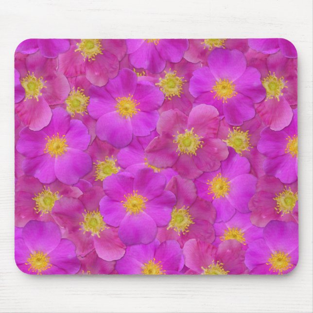 Wild Rose Seamless Pattern Mouse Mat (Front)