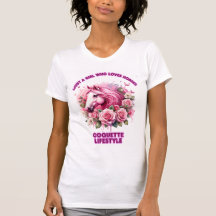 "Wild Rose Spirit"Coquette Woman T Shirt